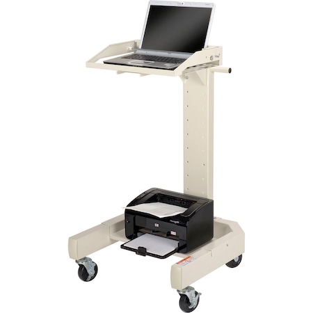 Global Industrial Orbit Mobile Laptop Cart, Beige 239141BG